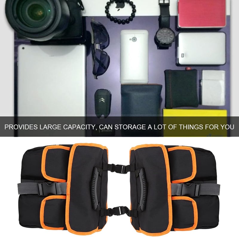 woobles Bike Bag, Outdoor Cycling Detachable Bike Saddle Bags for Rear Rack with Carrying Handle and Large Pockets, Waterproof Bicycle Trunk Pannier Carrier Bag - Image 4